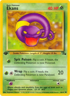 Ekans 46/62 - Fossil 1st Edition-1