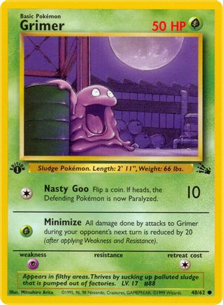 Grimer 48/62 - Fossil 1st Edition-1
