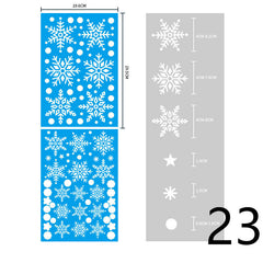 Christmas Decorations Glass Electrostatic Stickers-24