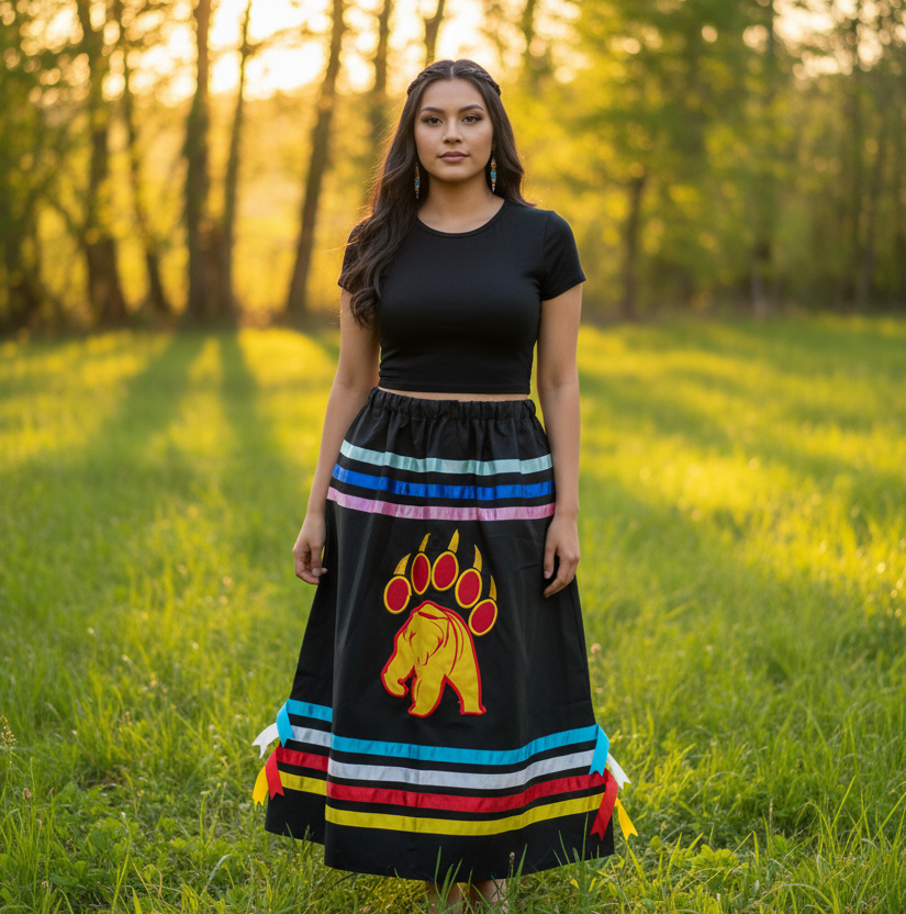 Trail of the Bear Ribbon Skirt-1