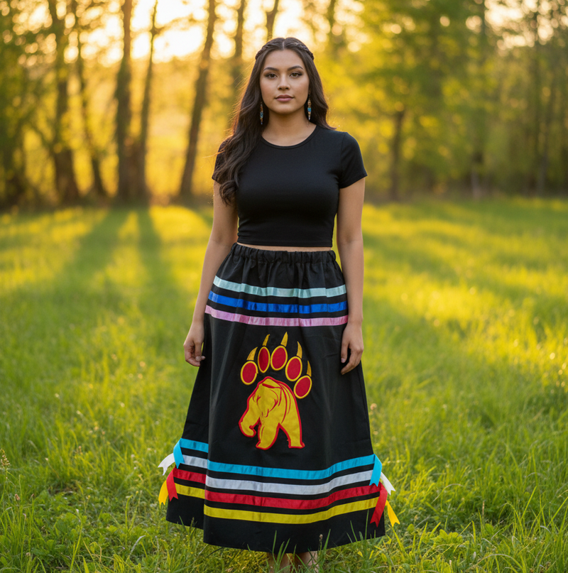 Trail of the Bear Ribbon Skirt-1