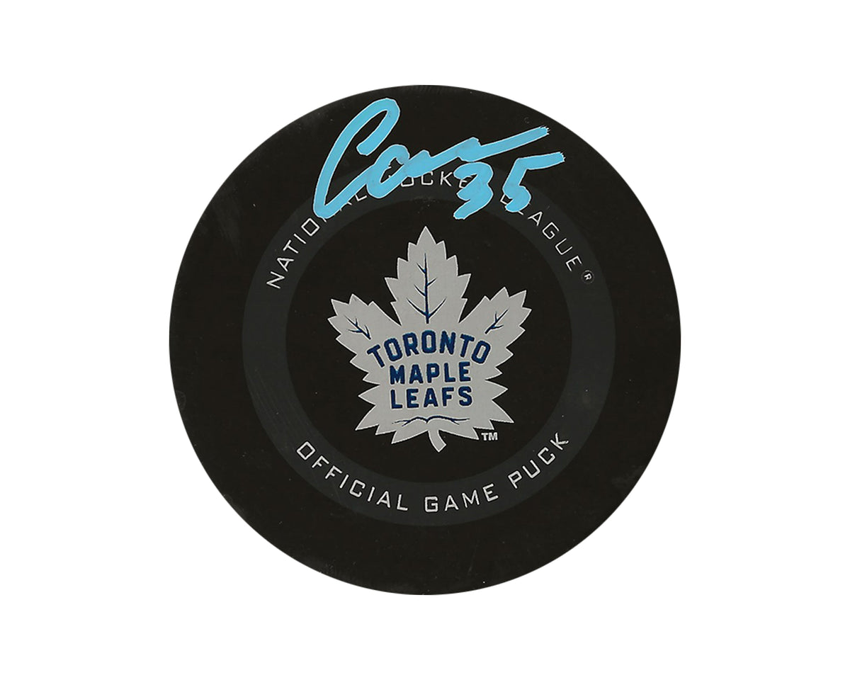 Rondelle de match officielle des Maple Leafs de Toronto autographiée par Ilya Samsonov-1