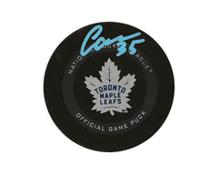 Rondelle de match officielle des Maple Leafs de Toronto autographiée par Ilya Samsonov-1