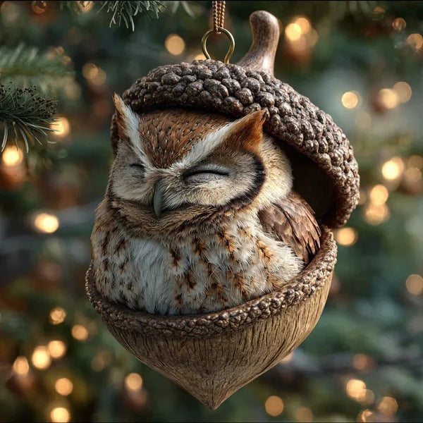 Chestnut Squirrel Hedgehog Christmas Ornament Pendant-2