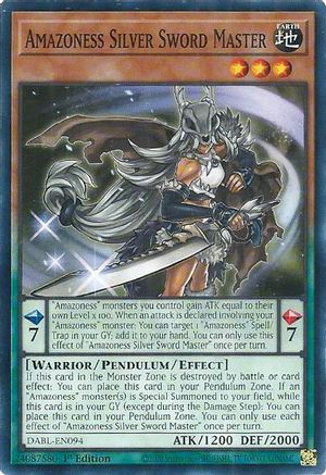 Amazoness Silver Sword Master (DABL-EN094) - Darkwing Blast 1st Edition-1