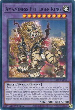 Amazoness Pet Liger King (DABL-EN098) - Darkwing Blast 1st Edition-1