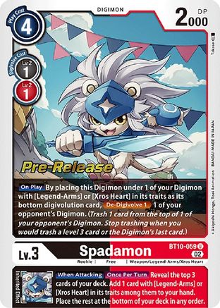 Spadamon (BT10-059) - Xros Encounter Pre-Release Cards Foil-1