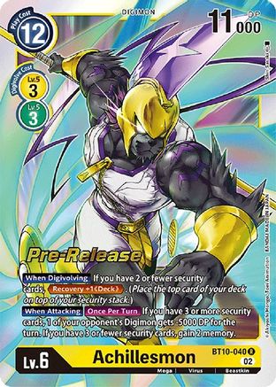 Achillesmon (BT10-040) - Xros Encounter Pre-Release Cards Foil-1