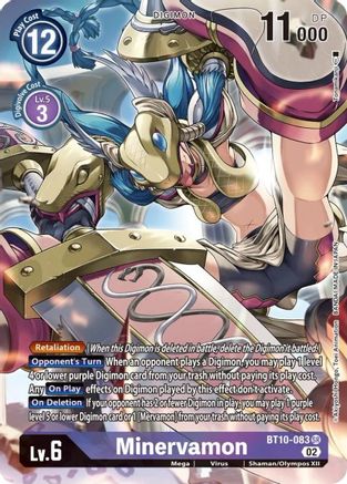 Minervamon (Alternate Art) (BT10-083) - Xros Encounter Foil-1