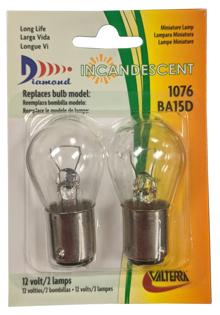 #1076 AUTOMOTIVE BULBS-2/PK-2
