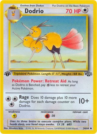 Dodrio 34/64 - Jungle 1st Edition-1