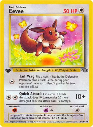 Eevee 51/64 - Jungle 1st Edition-1