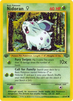 Nidoran F 57/64 - Jungle 1st Edition-1