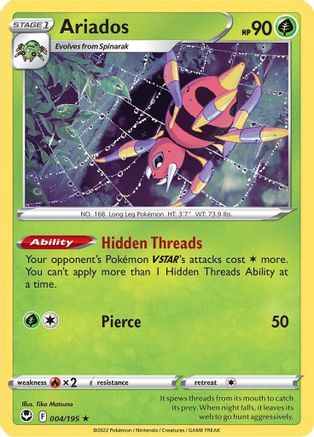 Ariados 4/195 - SWSH12 Silver Tempest Holofoil-1