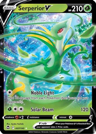 Serperior V 7/195 - SWSH12 Silver Tempest Holofoil-1