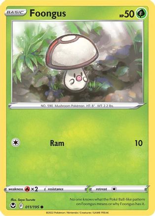 Foongus 11/195 - SWSH12 Silver Tempest Reverse Holofoil-1