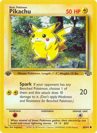 Pikachu 60/64 - Jungle 1st Edition-1