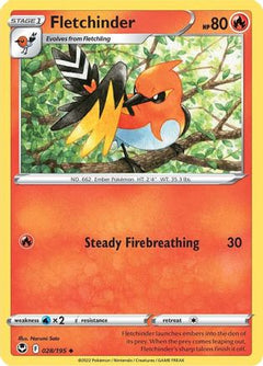 Fletchinder 28/195 - SWSH12 Silver Tempest Reverse Holofoil-1