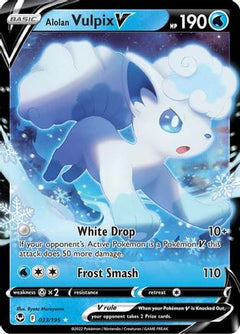 Alolan Vulpix V 33/195 - SWSH12 Silver Tempest Holofoil-1