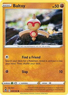 Baltoy 93/195 - SWSH12 Silver Tempest Reverse Holofoil-1