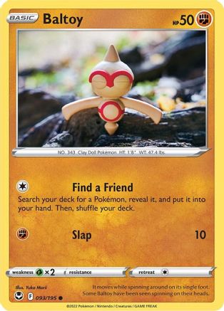 Baltoy 93/195 - SWSH12 Silver Tempest Reverse Holofoil-1
