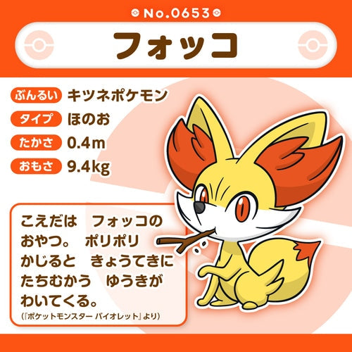 Pokémon Plush - Pokemon Fit - Fennekin (No.653)-5