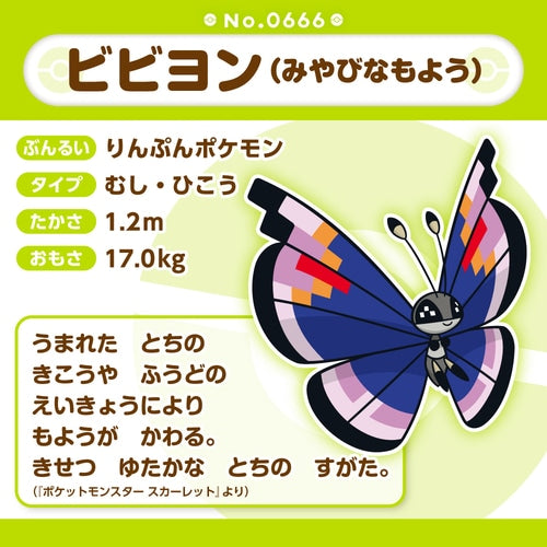 Pokémon Plush - Pokemon Fit - Vivillon (Elegant Pattern) (No.666)-5