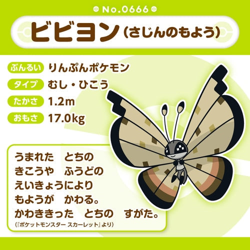 Pokémon Plush - Pokemon Fit - Vivillon (Sandstorm Pattern) (No.666)-5