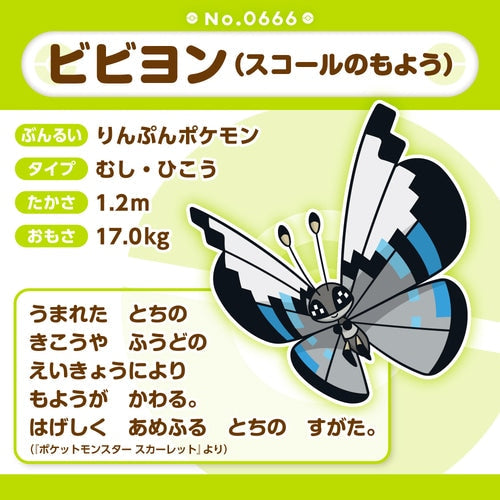 Pokémon Plush - Pokemon Fit - Vivillon (Monsoon Pattern) (No.666)-5