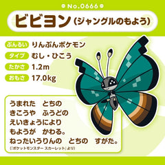 Pokémon Plush - Pokemon Fit - Vivillon (Jungle Pattern) (No.666)-5
