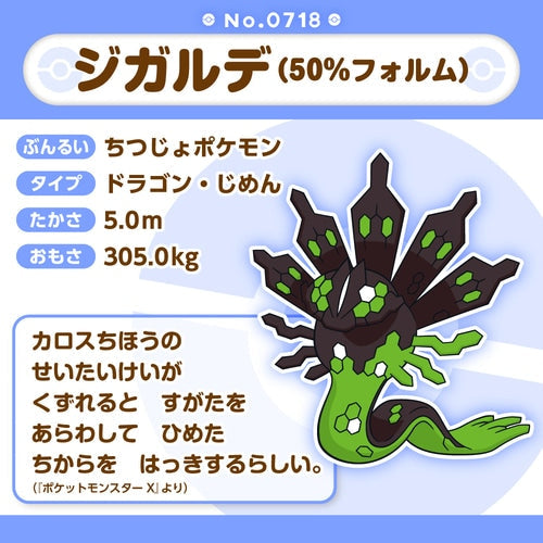 Pokémon Plush - Pokemon Fit - Zygarde (50% Forme) (No.718)-5