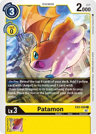 Patamon (EX3-028) - Draconic Roar-1