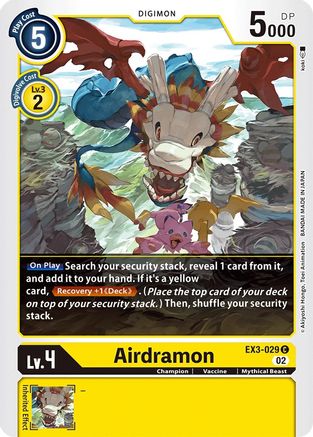 Airdramon (EX3-029) - Draconic Roar-1