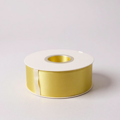 Satin Ribbon Double Face-Yellow #640- 3.8 cm Wide-1