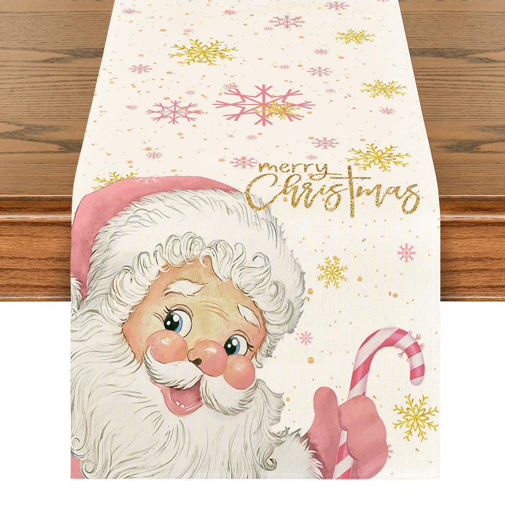 Christmas Table Runner - Snowflake & Tree Holiday Table Decoration-7