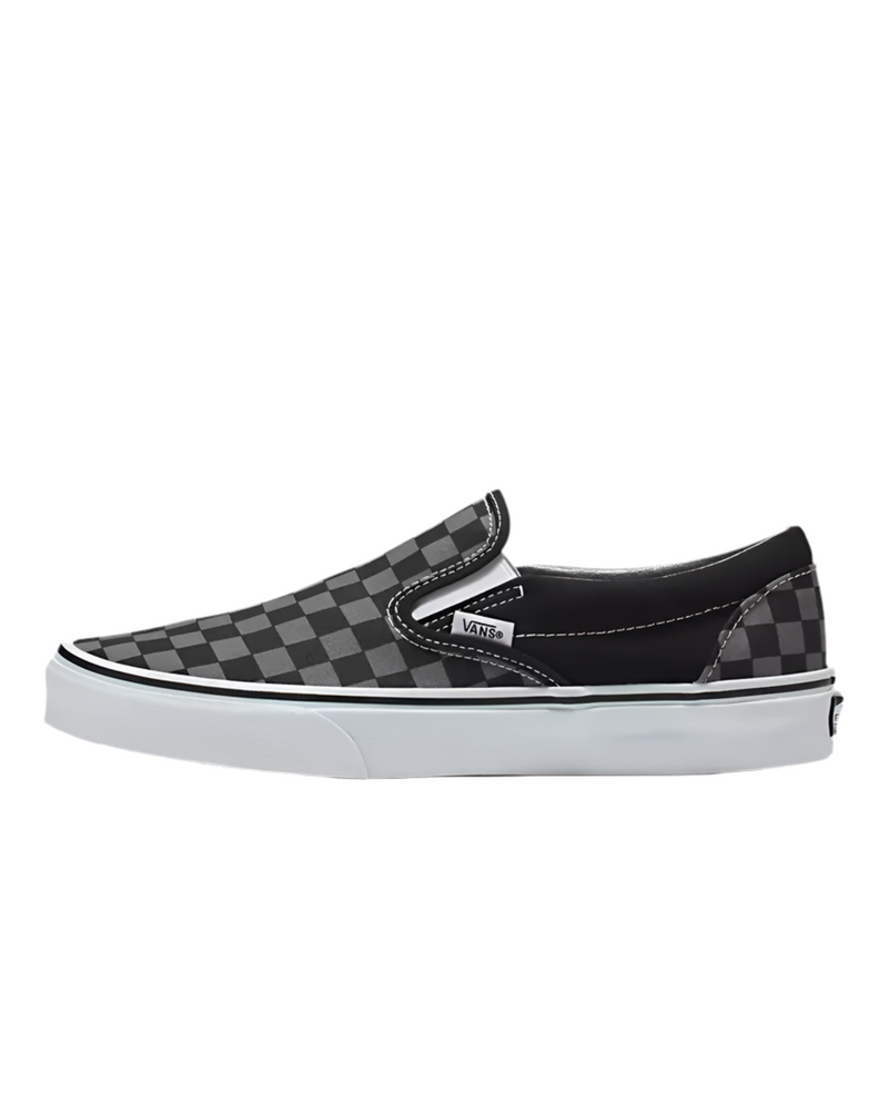 Vans 'Classic Slip-On' Shoes - Black/Pewter checkerboard-1