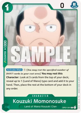 Kouzuki Momonosuke (OP01-041) - Romance Dawn Foil-1