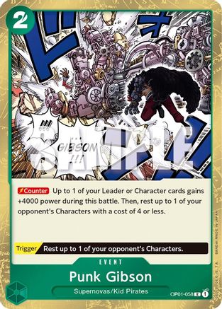 Punk Gibson (OP01-058) - Romance Dawn Foil-1