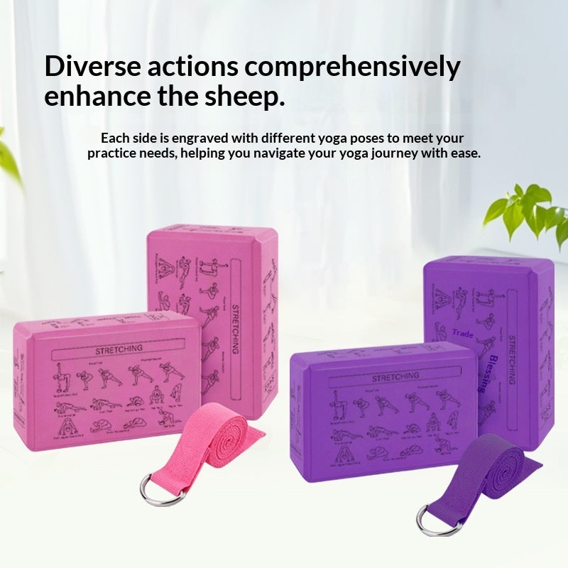 Wholesale EVA Yoga Block & Stretch Band Set – Yoga & Dance Training Accessories-8