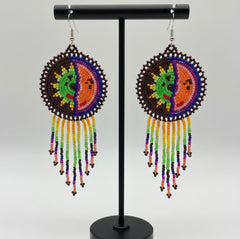 Brown Sun & Moon Beaded Fringe-3