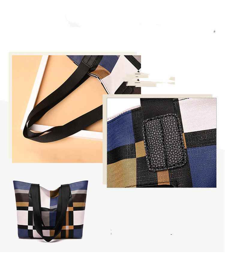 Fashion Women's Shoulder Handbag Plaid-5