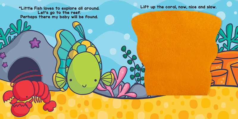 Little Hippo Books - Peek and Seek - In the Ocean - With Lift-the-Flap Felt Pieces - Ages 0–6-3