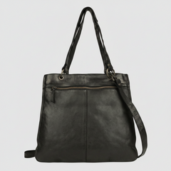 MET Premium Leather Shoulder Bag. Elegant Dual-Compartment Tote-6