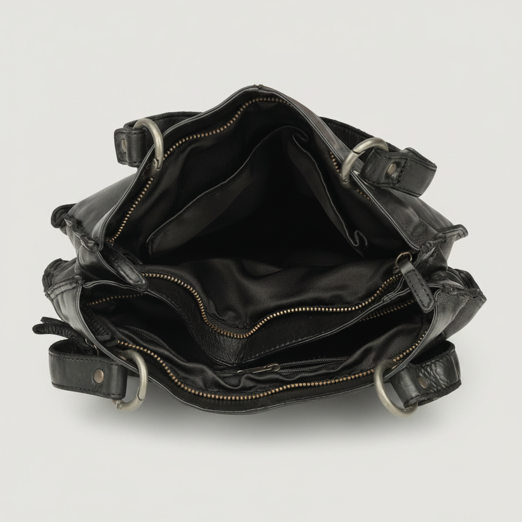 MET Premium Leather Shoulder Bag. Elegant Dual-Compartment Tote-7