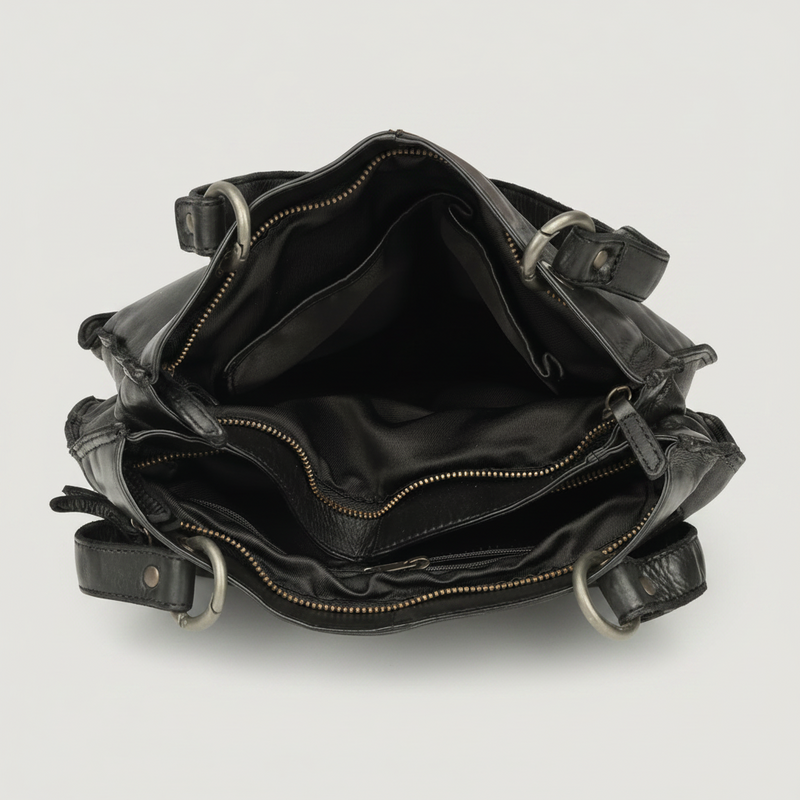 MET Premium Leather Shoulder Bag. Elegant Dual-Compartment Tote-7