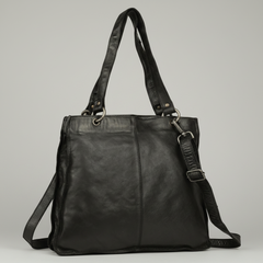 MET Premium Leather Shoulder Bag. Elegant Dual-Compartment Tote-5