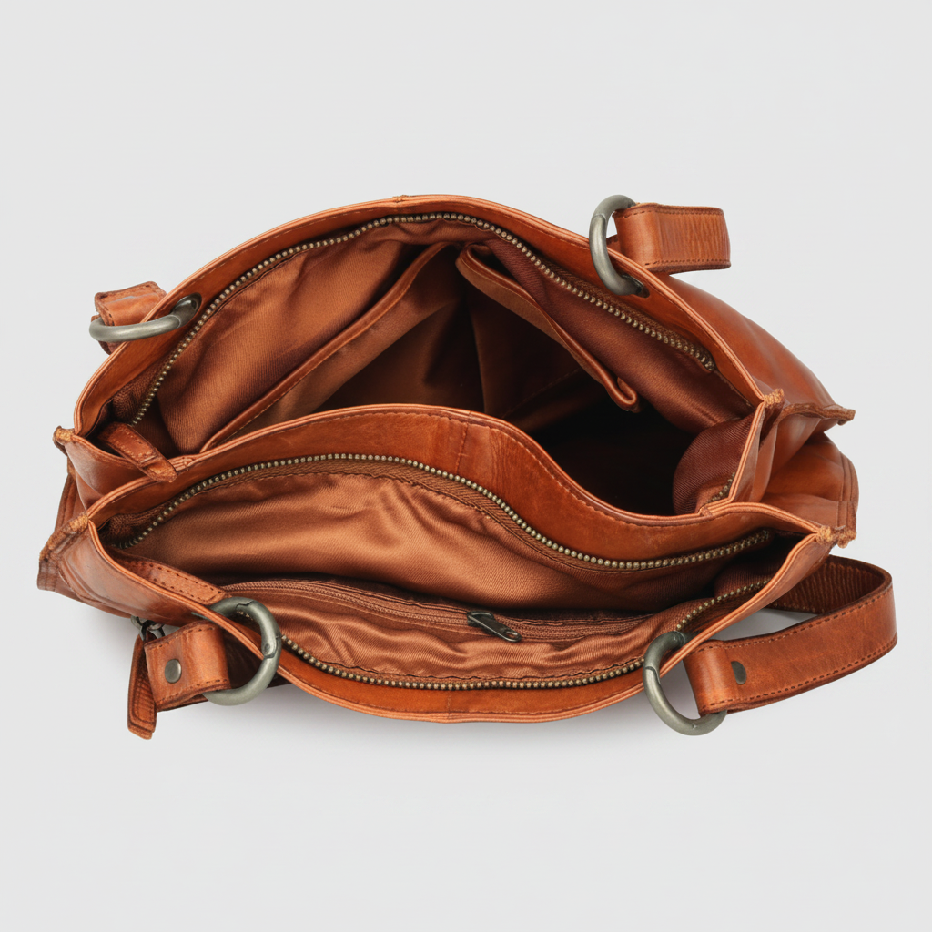 MET Premium Leather Shoulder Bag. Elegant Dual-Compartment Tote-4
