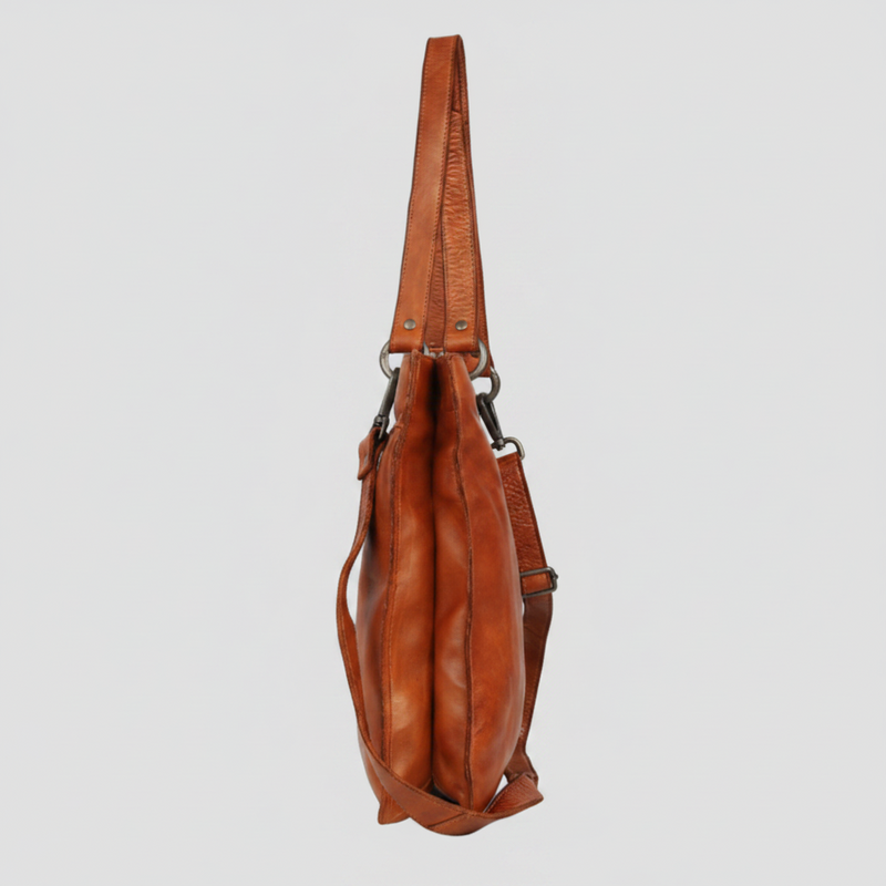 MET Premium Leather Shoulder Bag. Elegant Dual-Compartment Tote-3