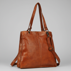 MET Premium Leather Shoulder Bag. Elegant Dual-Compartment Tote-1