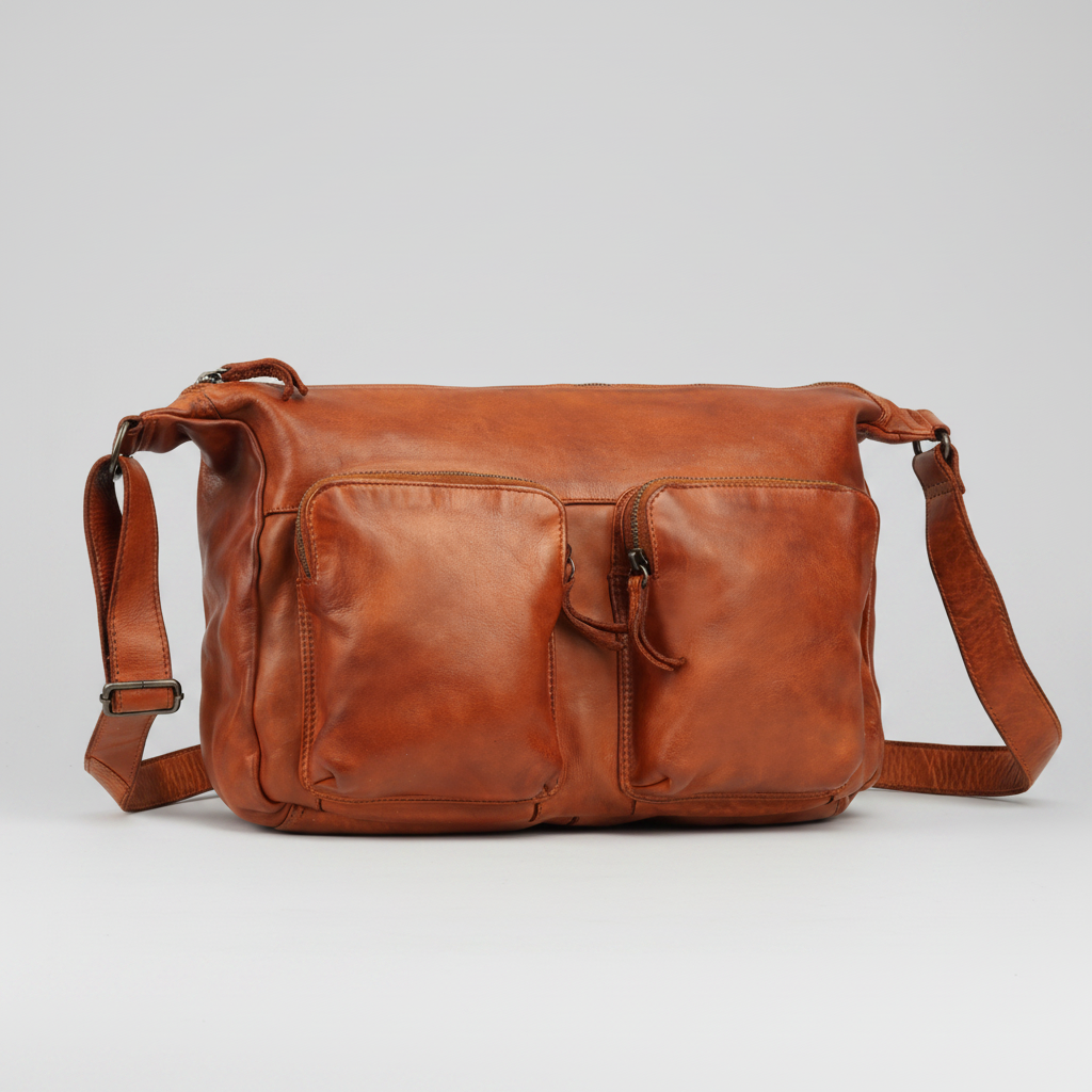 MET Premium Leather Crossbody Bag. Utility Organizer Messenger-1